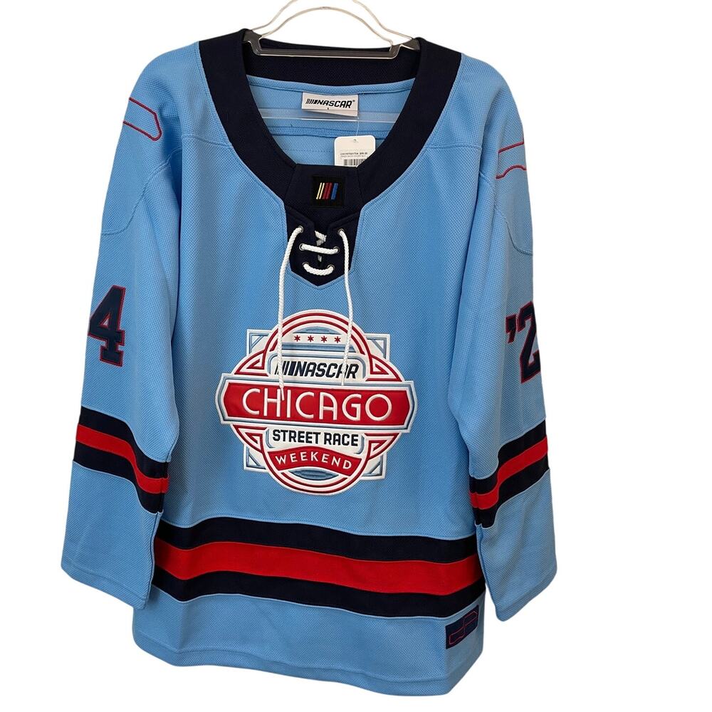 Officially Licensed NASCAR Chicago Street Race Weekend Hockey Jersey NWT